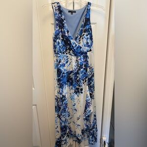 Sangria blue and white Maxi Dress